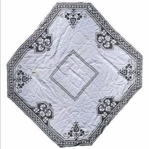 Cross Stitch Embroidery Table Cloth Boho Vintage